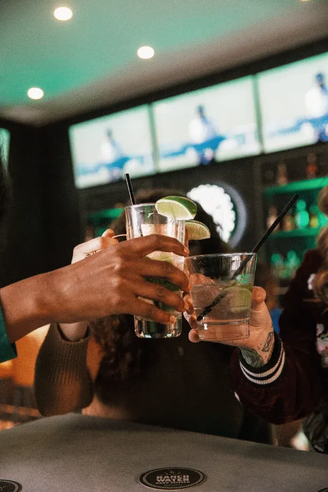 Group with cocktails