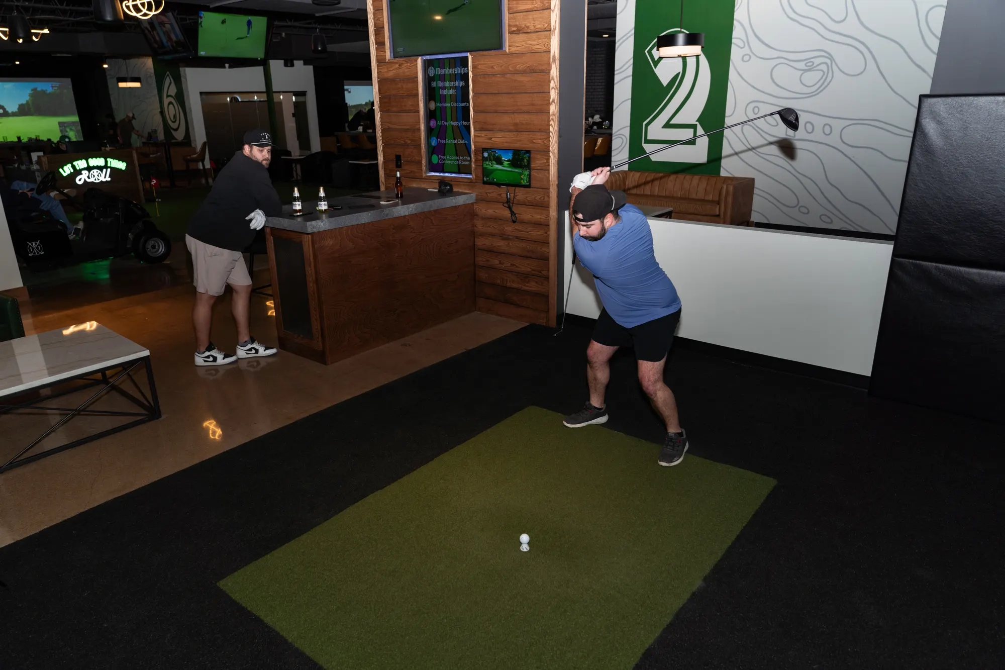 A round in progress in the bay